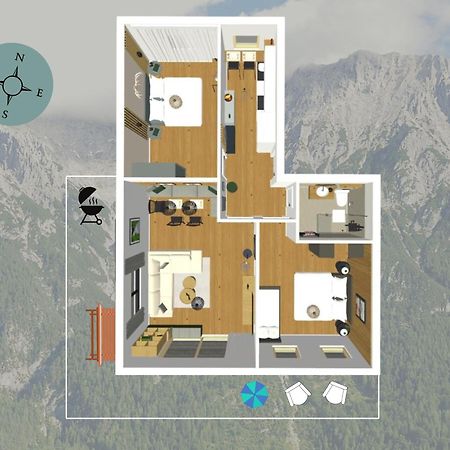 Die Karwendelsuite - 5 Sterne Fewo Mit Bestem Bergblick, Zentrumsnah & Ruhig Gelegen, Familienfreundlich Mittenwald Eksteriør billede